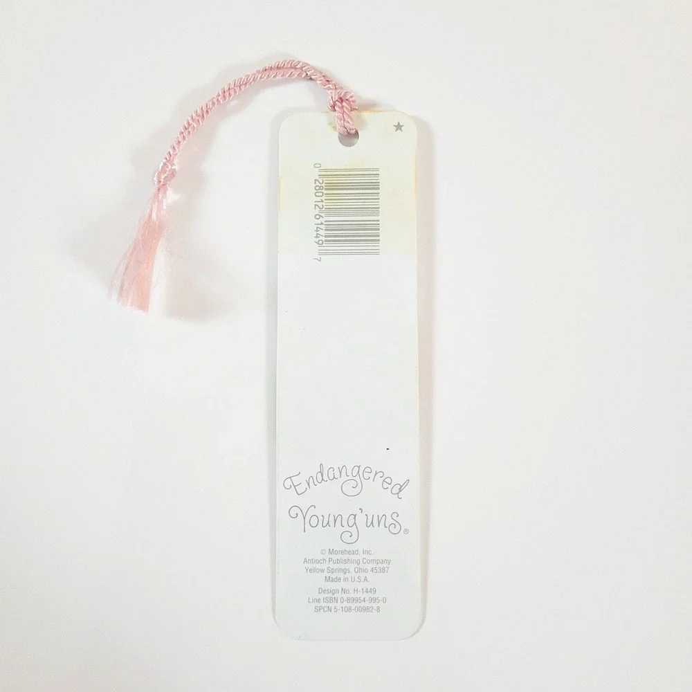 Vintage 80s Cougar Cubs Tassel Bookmark Endangered Young'uns, USA Antioch H-1449
